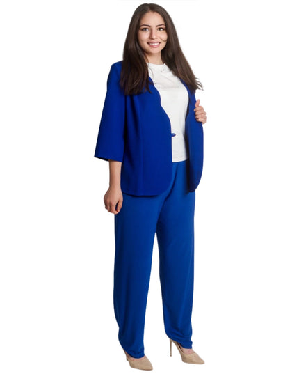 Επίσημο σακάκι σε μπλε ρουά  μεγάλα μεγέθη