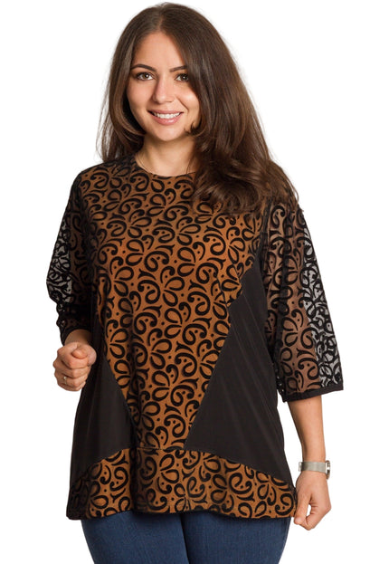 Επίσημη Τουνίκ με Όμορφο Τούλι και 3/4 Μανίκια