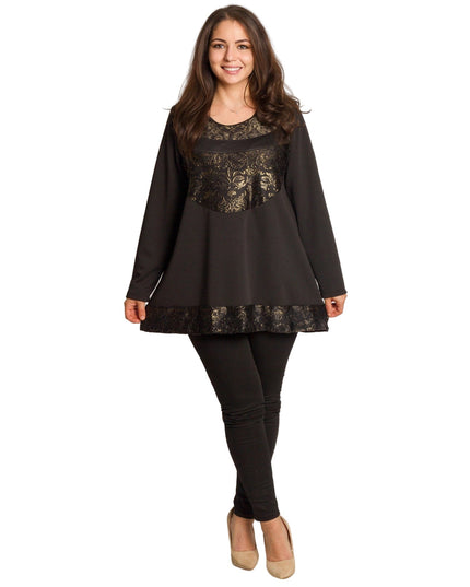 Επίσημη τουνίκ με χρυσά ανάγλυφα σε μεγάλα μεγέθη