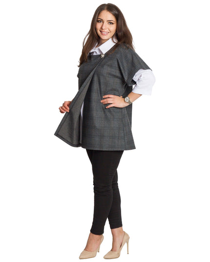 Επίσημο σετ με πουκάμισο και γκρι καρό γιλέκο