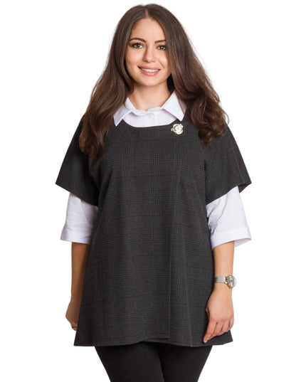 Επίσημο σετ με πουκάμισο και μάλλινο γκρι γιλέκο