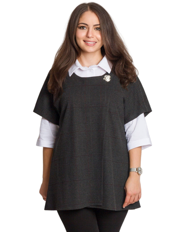 Επίσημο σετ με πουκάμισο και μάλλινο γκρι γιλέκο