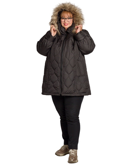 Μαύρο μπουφάν με κουκούλα μεγάλα μεγέθη