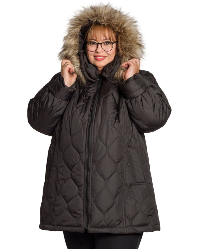 Μαύρο μπουφάν με κουκούλα μεγάλα μεγέθη