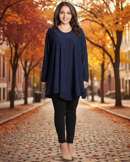 Επίσημη τουνίκ σε σκούρο μπλέ μεγάλα μεγέθη