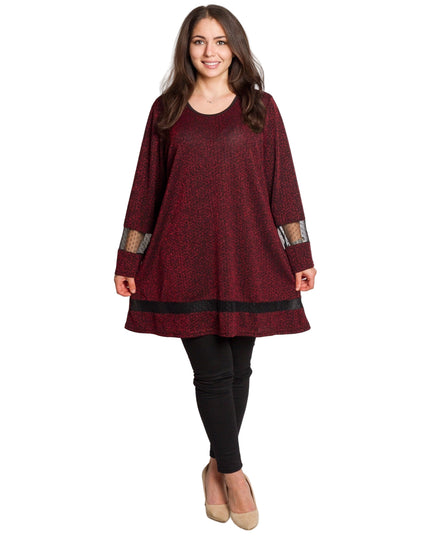 Μπορντό τουνίκ με λάμψη για επίσημες εμφανίσεις