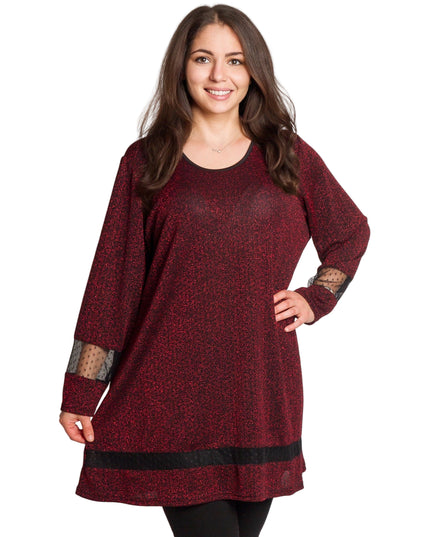 Μπορντό τουνίκ με λάμψη για επίσημες εμφανίσεις