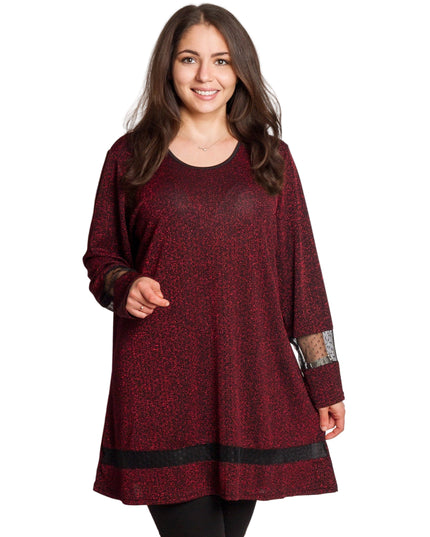 Μπορντό τουνίκ με λάμψη για επίσημες εμφανίσεις