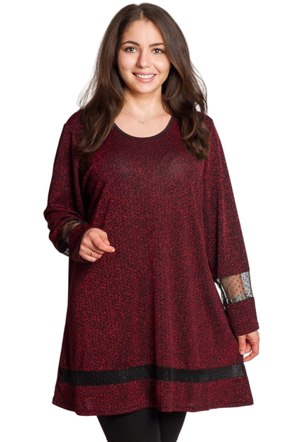 Μπορντό τουνίκ με λάμψη για επίσημες εμφανίσεις