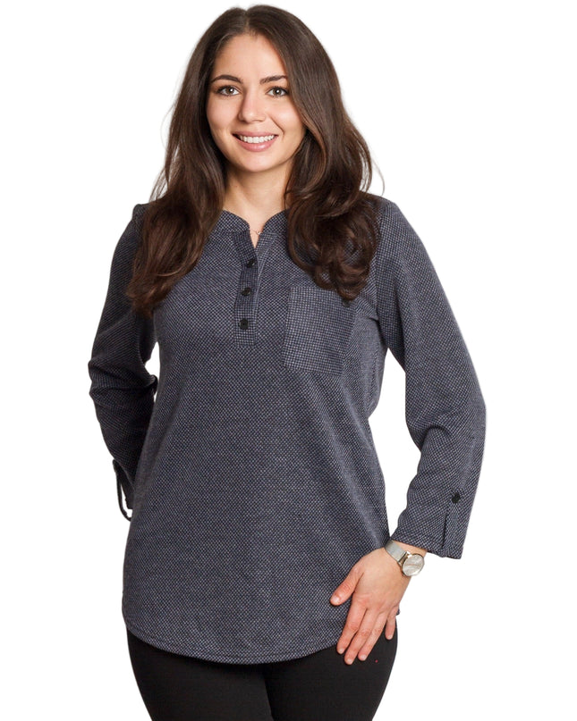 Γυναικεία τουνίκ με ίσια γραμμή και μπροστινή τσέπη