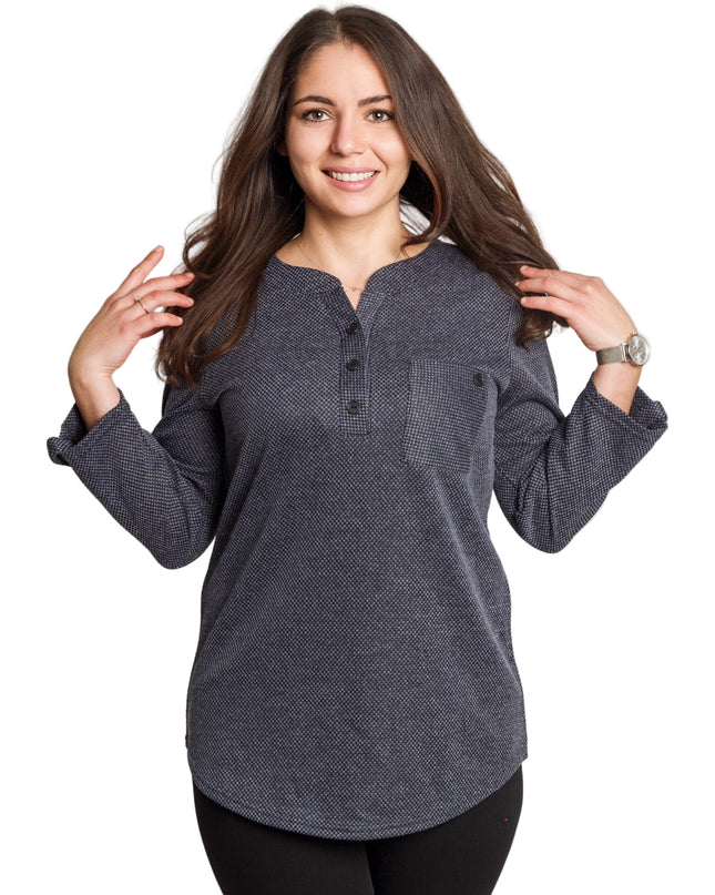 Γυναικεία τουνίκ με ίσια γραμμή και μπροστινή τσέπη