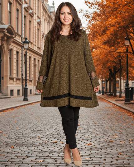 Επίσημη χρυσή τουνίκ με λάμψη σε μεγάλα μεγέθη