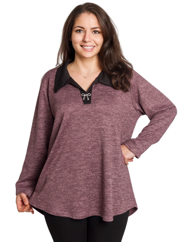 Γυναικεία τουνίκ σε ροζ απόχρωση για μεγάλα μεγέθη