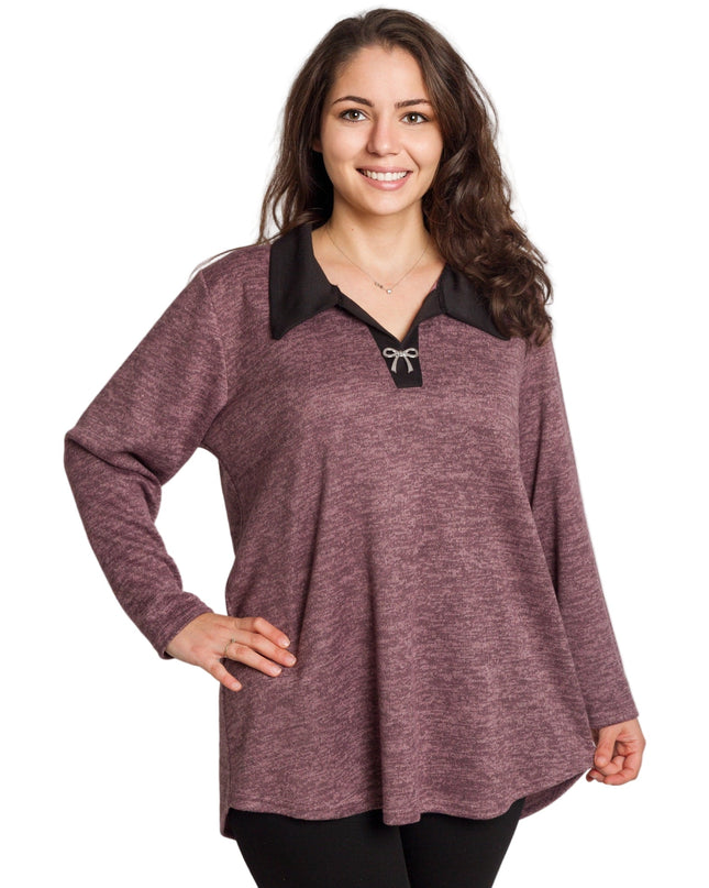 Γυναικεία τουνίκ σε ροζ απόχρωση για μεγάλα μεγέθη