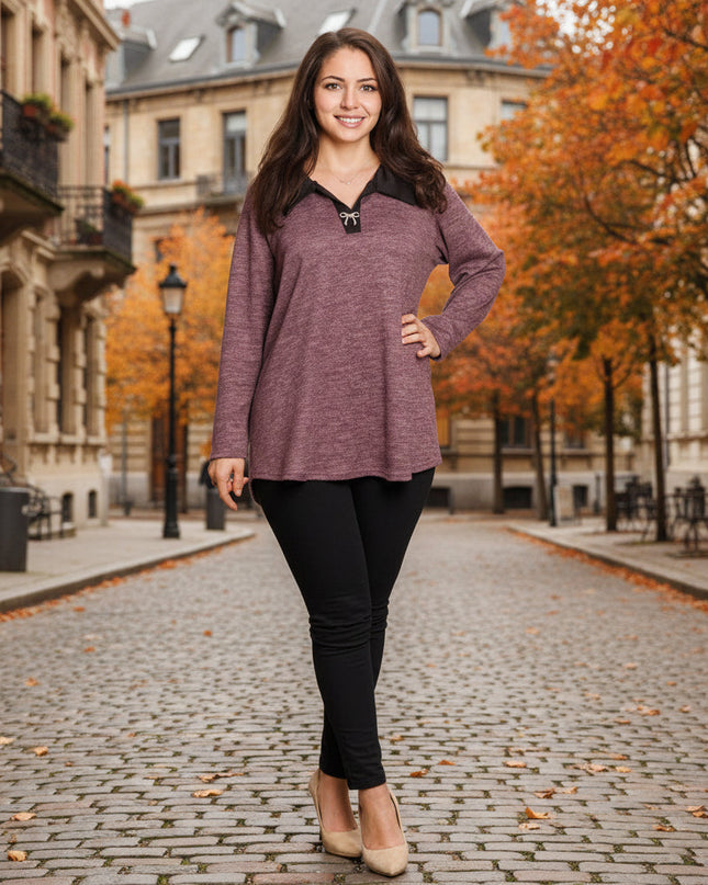 Γυναικεία τουνίκ σε ροζ απόχρωση για μεγάλα μεγέθη