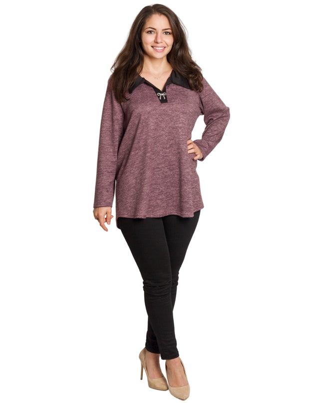 Γυναικεία τουνίκ σε ροζ απόχρωση για μεγάλα μεγέθη