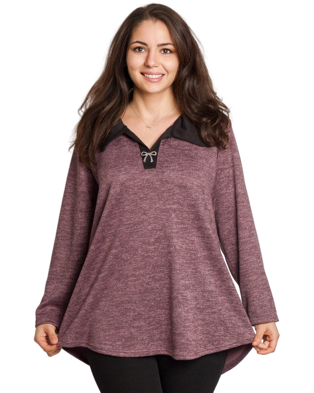 Γυναικεία τουνίκ σε ροζ απόχρωση για μεγάλα μεγέθη