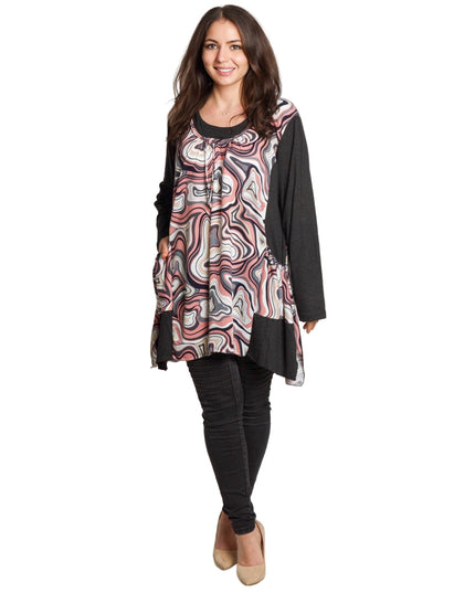 Τουνίκ με τσέπες και φαρδιά γραμμή