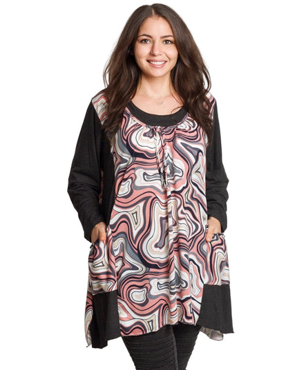 Τουνίκ με τσέπες και φαρδιά γραμμή