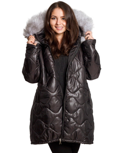 Χειμερινό μπουφάν με κουκούλα και κλος γραμμή