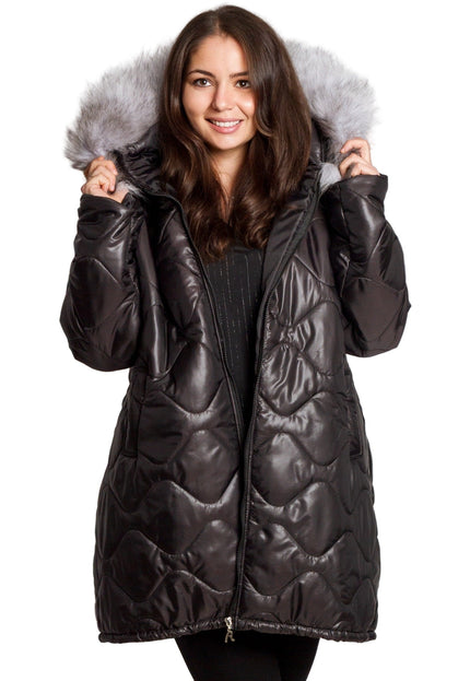 Χειμερινό μπουφάν με κουκούλα και κλος γραμμή