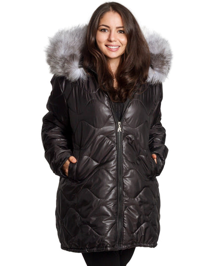 Χειμερινό μπουφάν με κουκούλα και κλος γραμμή