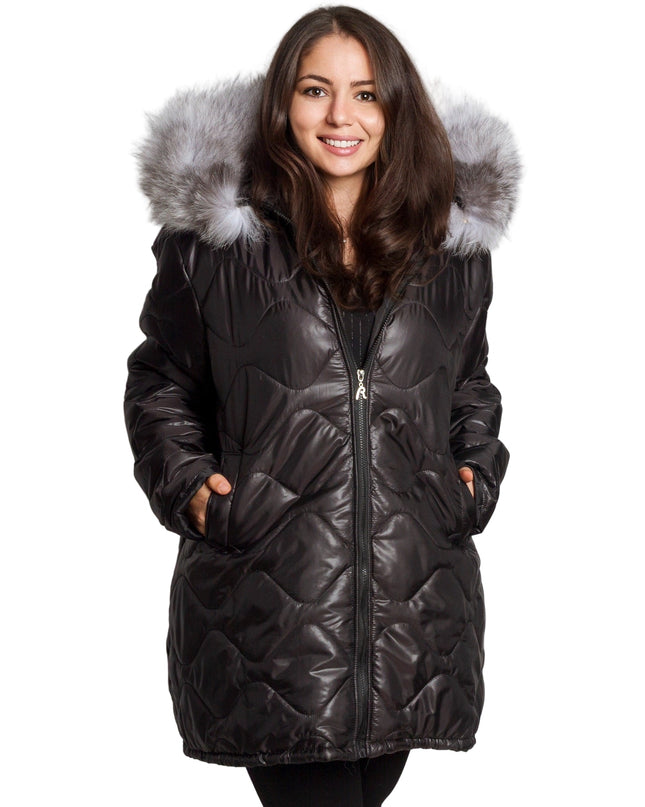 Χειμερινό μπουφάν με κουκούλα και κλος γραμμή