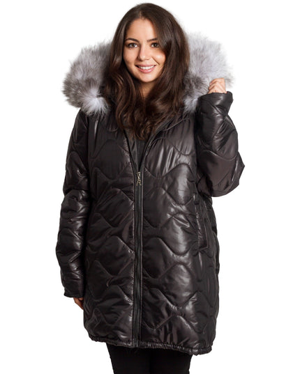 Χειμερινό μπουφάν με κουκούλα και κλος γραμμή