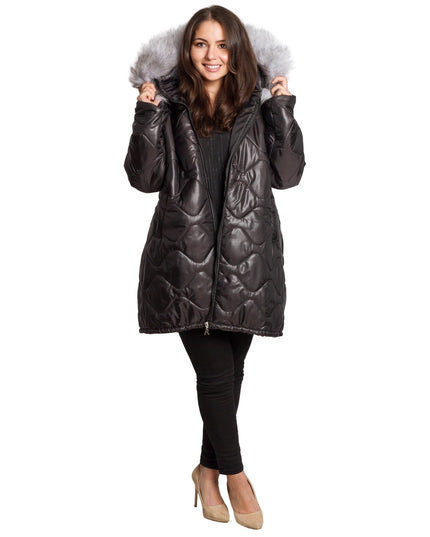 Χειμερινό μπουφάν με κουκούλα και κλος γραμμή