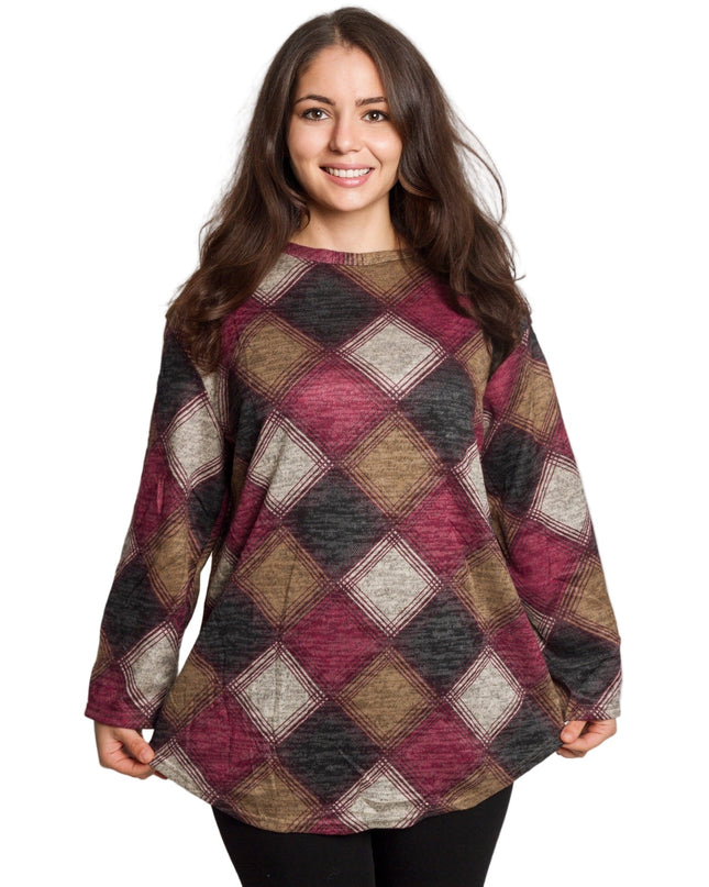 Γυναικεία πολύχρωμη τουνίκ σε μεγάλα μεγέθη