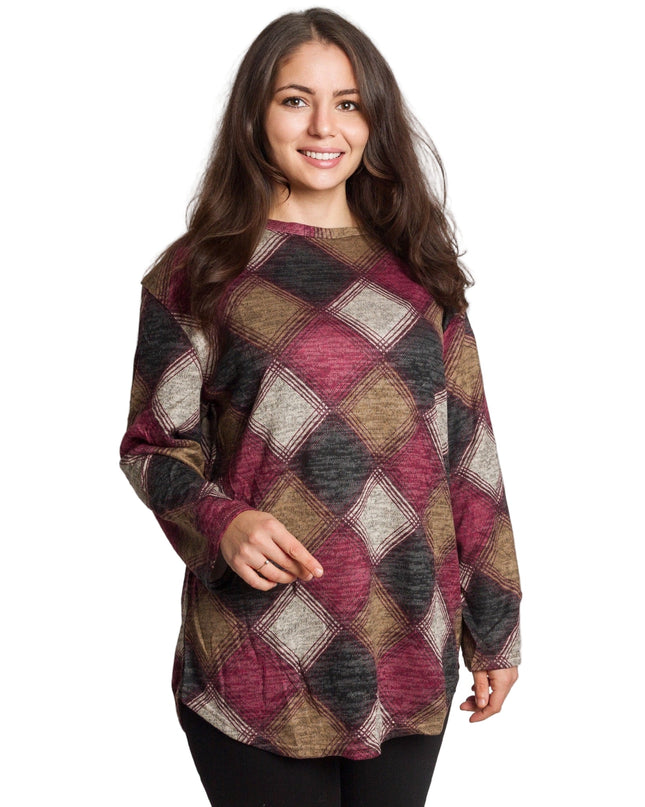 Γυναικεία πολύχρωμη τουνίκ σε μεγάλα μεγέθη