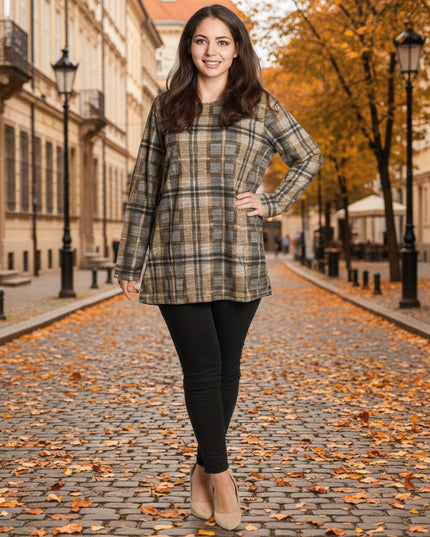 Γυναικεία ίσια καρό τουνίκ