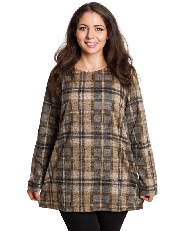 Γυναικεία ίσια καρό τουνίκ