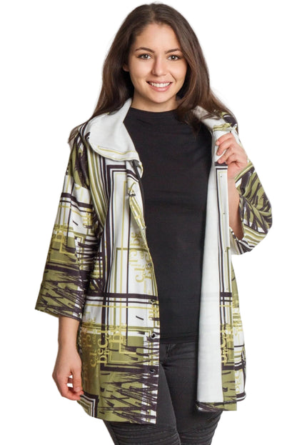 Ζακέτα με κουκούλα - 7/8 μανίκι - 3XL, 4XL, 5XL, 6XL - Όλες οι εποχές