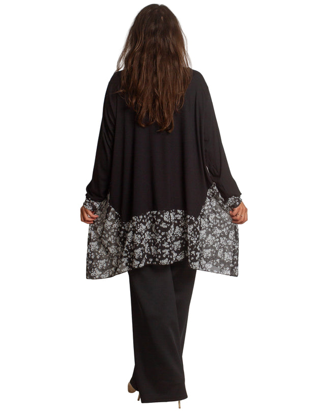 Κομψή τουνίκ μακριά με φλοράλ λεπτομέρειες