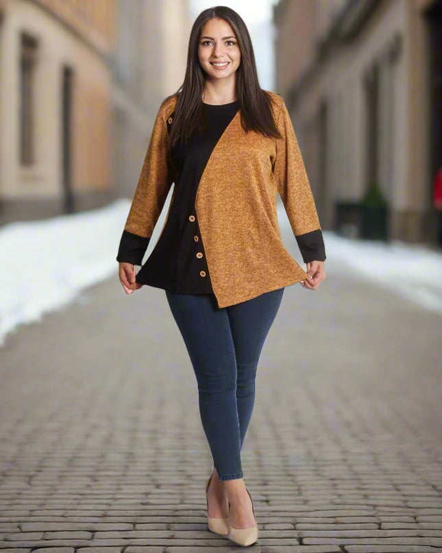 Γυναικεία Μαξι Τουνίκ με Διακοσμητικά Κουμπιά