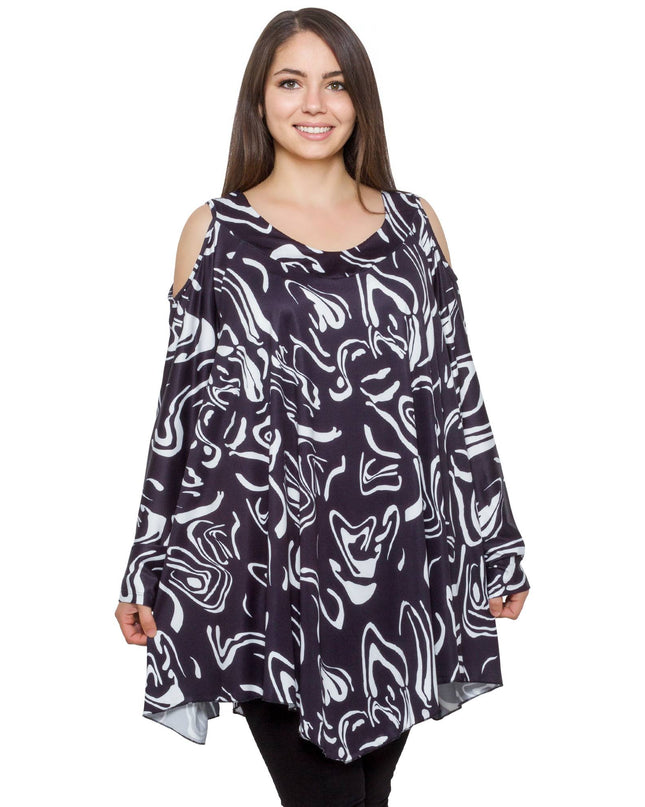 Κομψή ασπρόμαυρη Τουνίκ - Όλες οι Εποχές