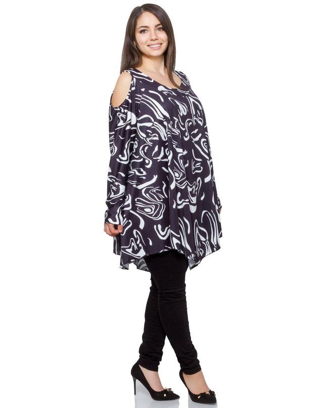 Κομψή ασπρόμαυρη Τουνίκ - Όλες οι Εποχές