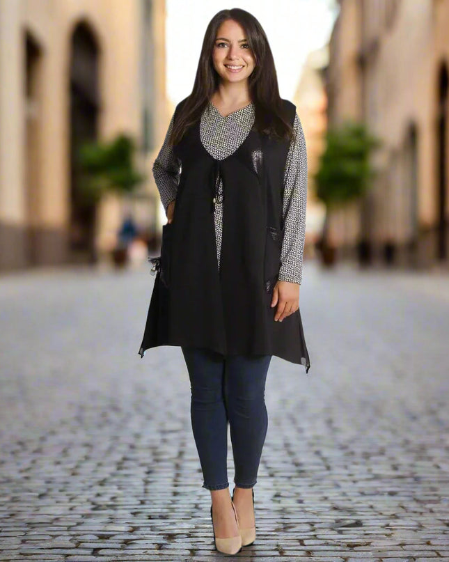 Καθημερινό Μαύρο Γιλέκο - Άνεση και Ελαστικότητα - Πρακτικές Τσέπες - Όλες οι Εποχές