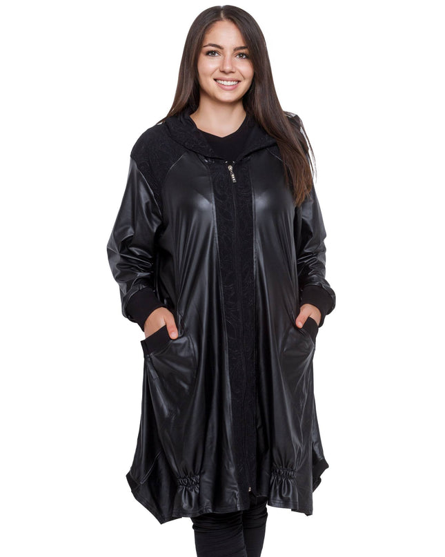 Κομψό Μαύρο Μπουφάν - Επίσημο - Φερμουάρ - Με Τσέπες - Φθινόπωρο-Χειμώνας