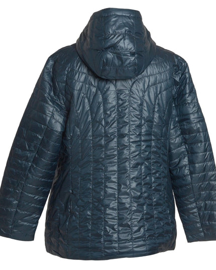 Дамско яке в големи размери със сваляща се качулка - Maxi Market