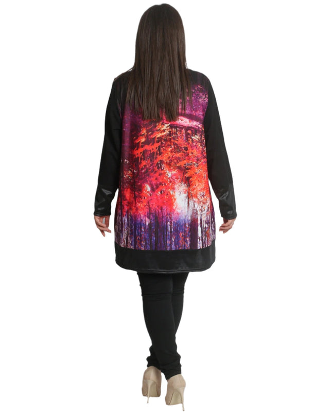 Εντυπωσιακή Τουνίκ με Φθινοπωρινά Μοτίβα - Δερματίνη