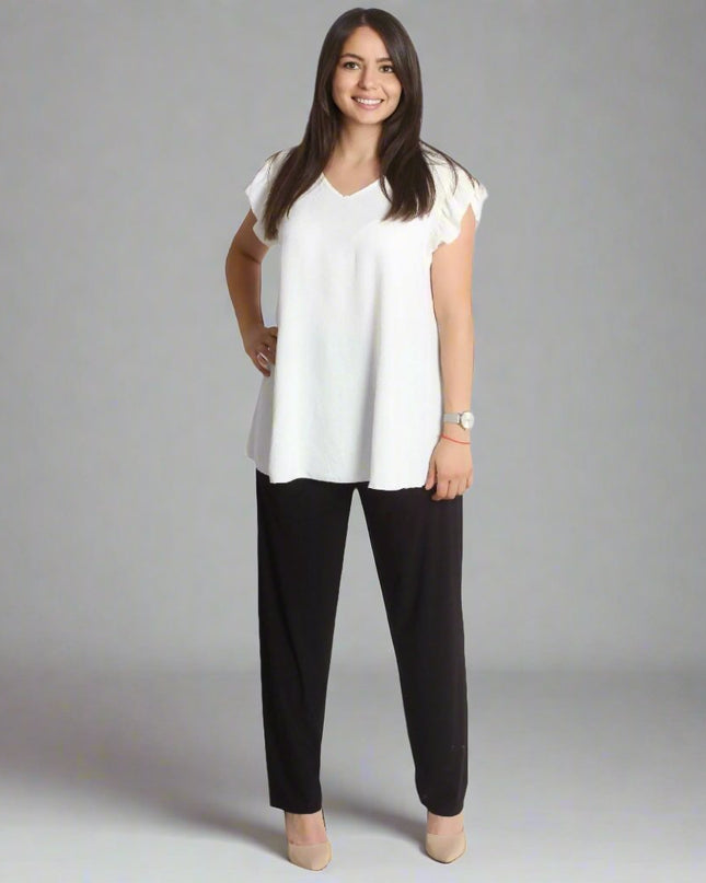 Еластичен дамски панталон - Свободна кройка - 3XL,4XL,5XL,6XL - Maxi Market