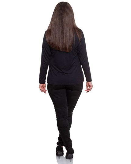 Μαύρη Δαντελένια Μπλούζα - Επίσημη Εμφάνιση - Φθινόπωρο-Χειμώνας