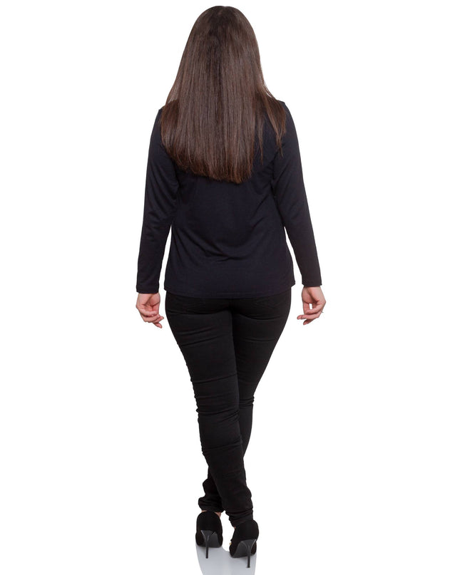 Μαύρη Δαντελένια Μπλούζα - Επίσημη Εμφάνιση - Φθινόπωρο-Χειμώνας