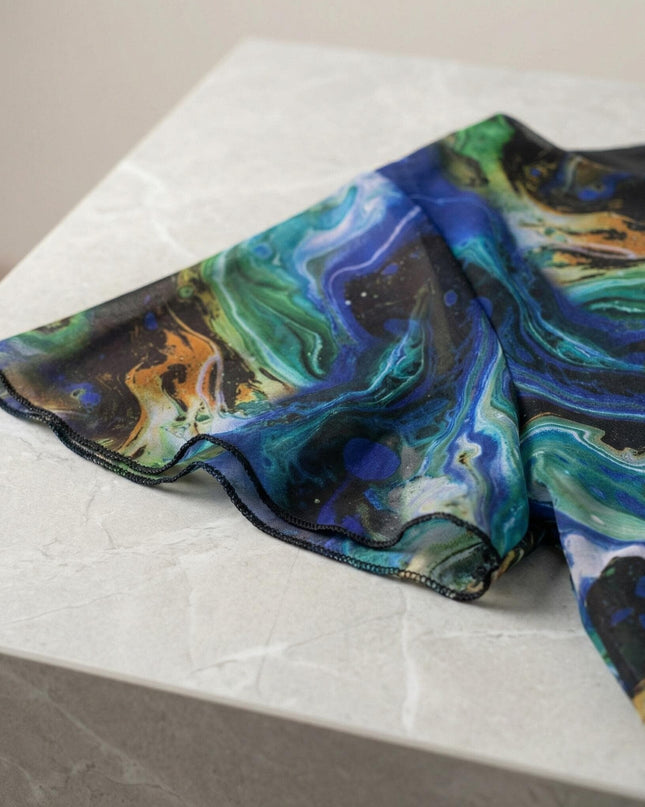 Επίσημο σιφόν φόρεμα σε ντεγκραντέ αποχρώσεις μεγάλα μεγέθη