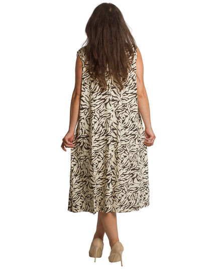 Αμάνικο φόρεμα σε γραμμή άλφα για μεγάλα μεγέθη