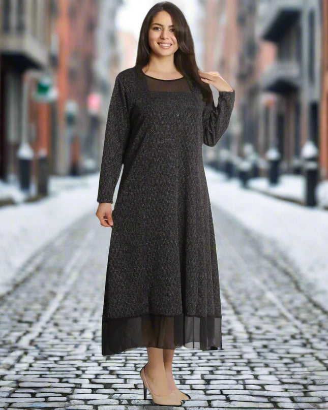 Επίσημο Μακρύ Φόρεμα με Τούλι σε Μεγάλα Μεγέθη