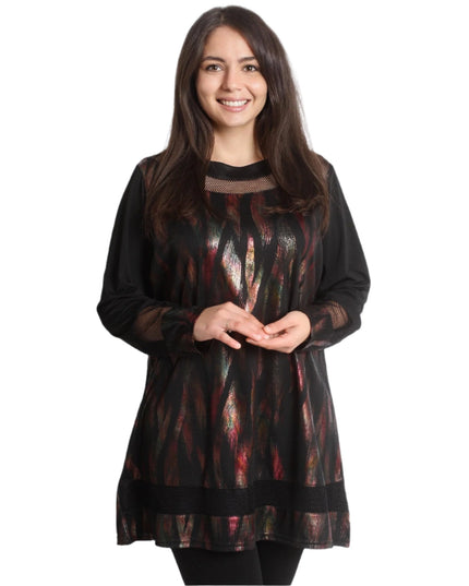 Επίσημη Μάξι Τουνίκ με Στοιχεία Λεπτού Δικτυού