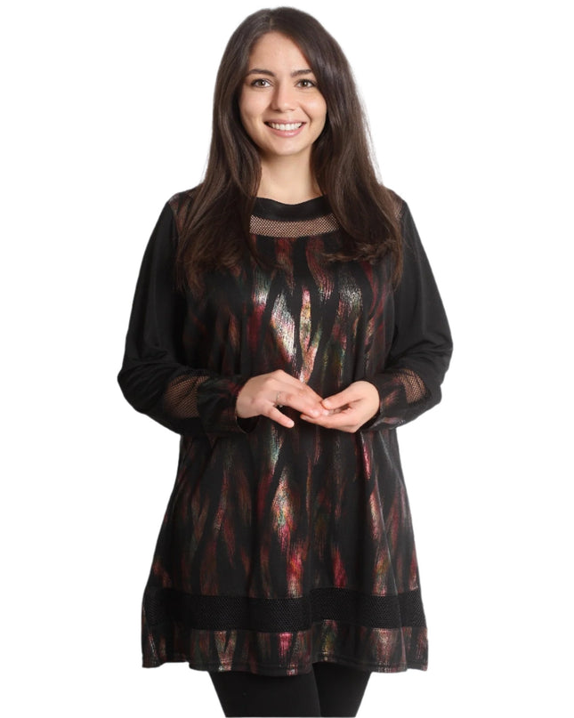 Επίσημη Μάξι Τουνίκ με Στοιχεία Λεπτού Δικτυού